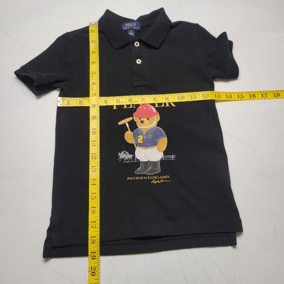 Polo Ralph Lauren Kids Black Polo Bear Rugby Player Polo Shirt - Picture 9 of 9